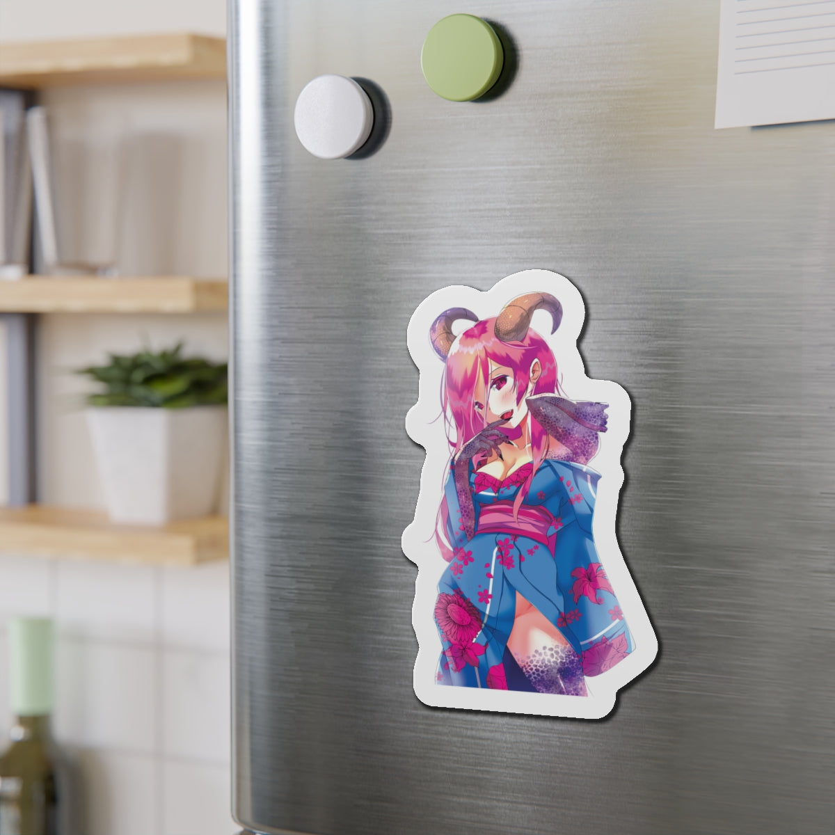Oni-Hime Hentai Demon Kawaii Anime Girl Kiss-Cut Magnets