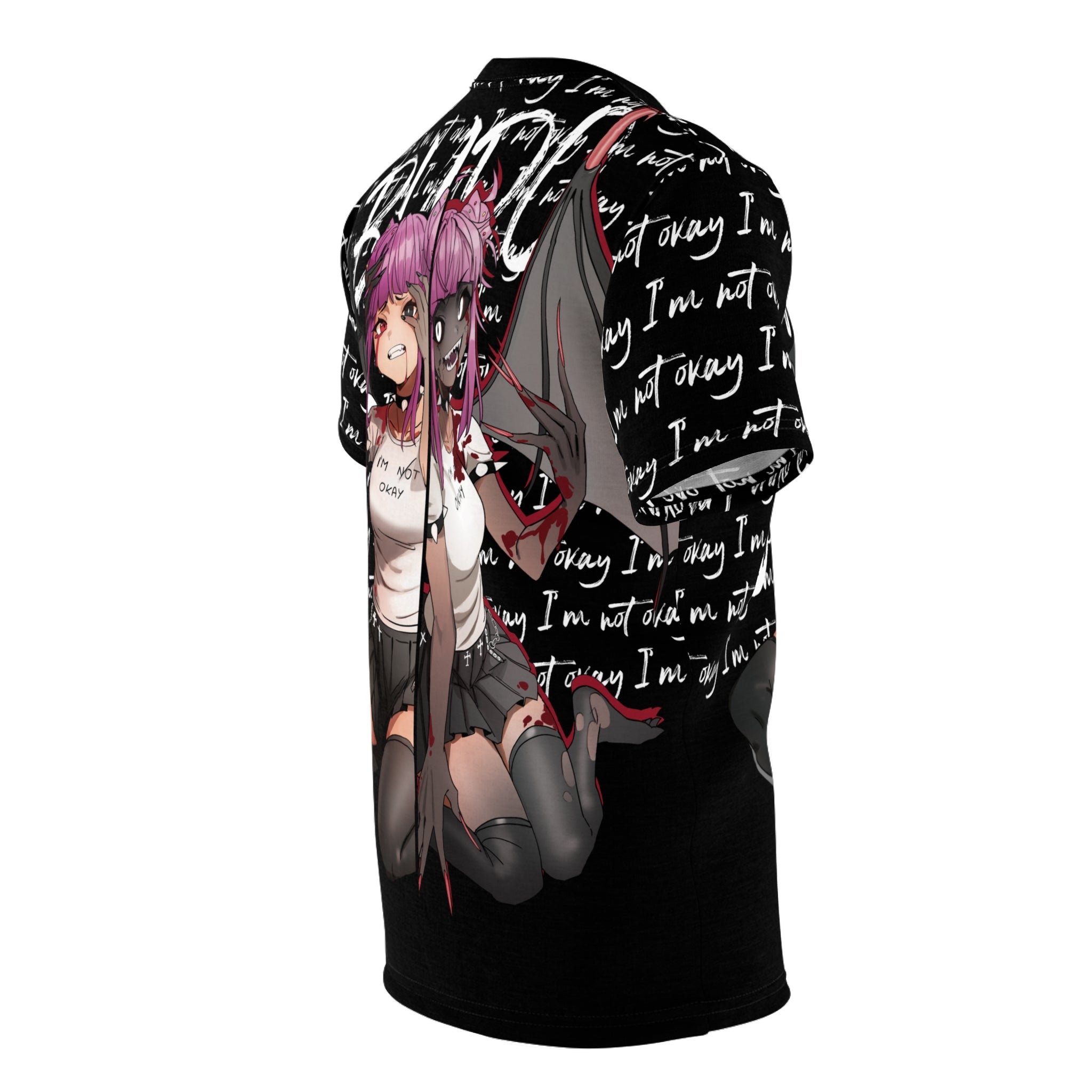 Budo Transformation Sad anime girl Unisex AOP Cut & Sew T-shirt