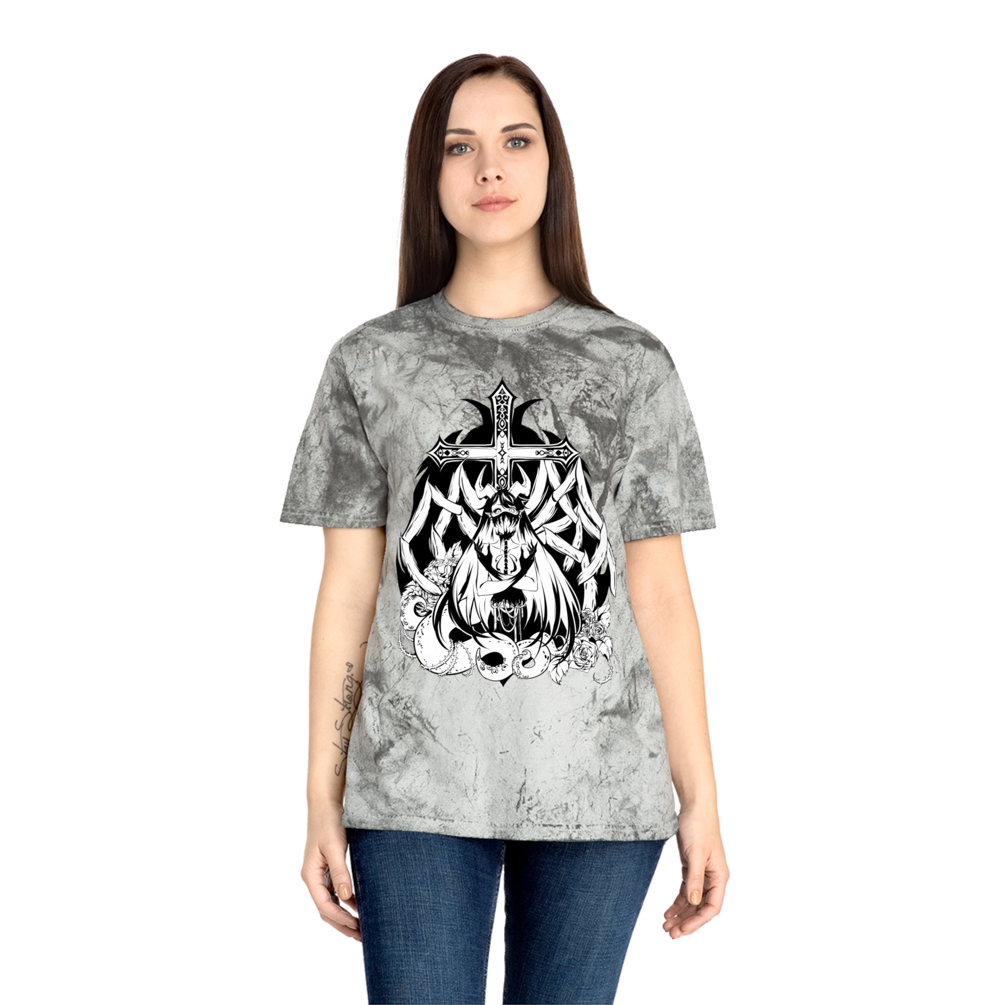 Voido Gothic Anime Girl Unisex Color Blast T-Shirt