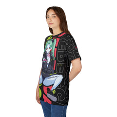 Rebecca - Cyberpunk Anime Girl Unisex AOP Cut & Sew T-shirt