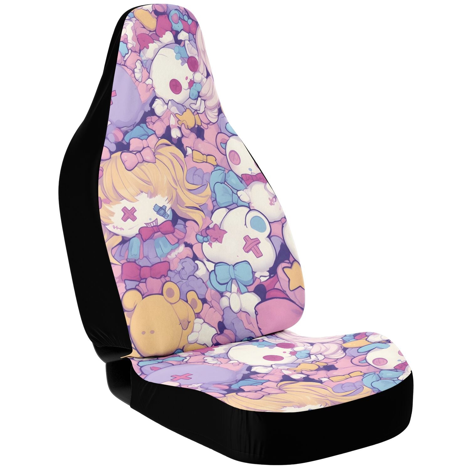 Cute pastel creepy dolls pattern Car Seat Cover (x2)