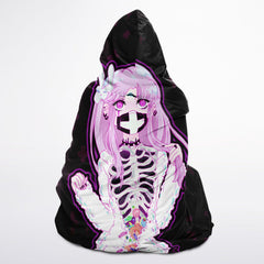 Black Maaya Creepy Cute anime Hooded Blanket