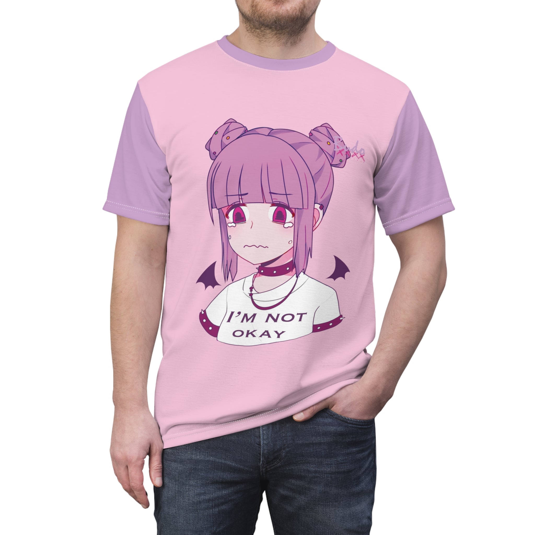 Budo V2 Kawaii Sad Anime Girl Unisex AOP Cut & Sew Tee