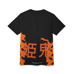 Oni-Hime B&W Hentai Demon Kawaii Anime Girl - Halloween Edition Unisex AOP Cut & Sew T-shirt