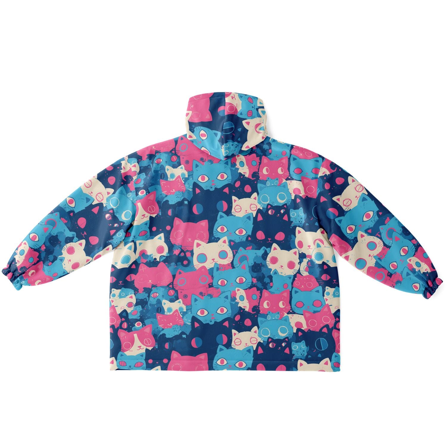 Cute pastel cat pattern Snug Hoodie