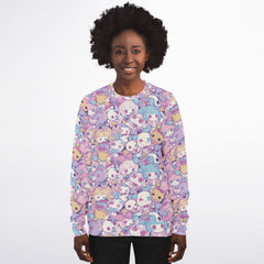 Cute pastel creepy dolls pattern AOP Sweatshirt