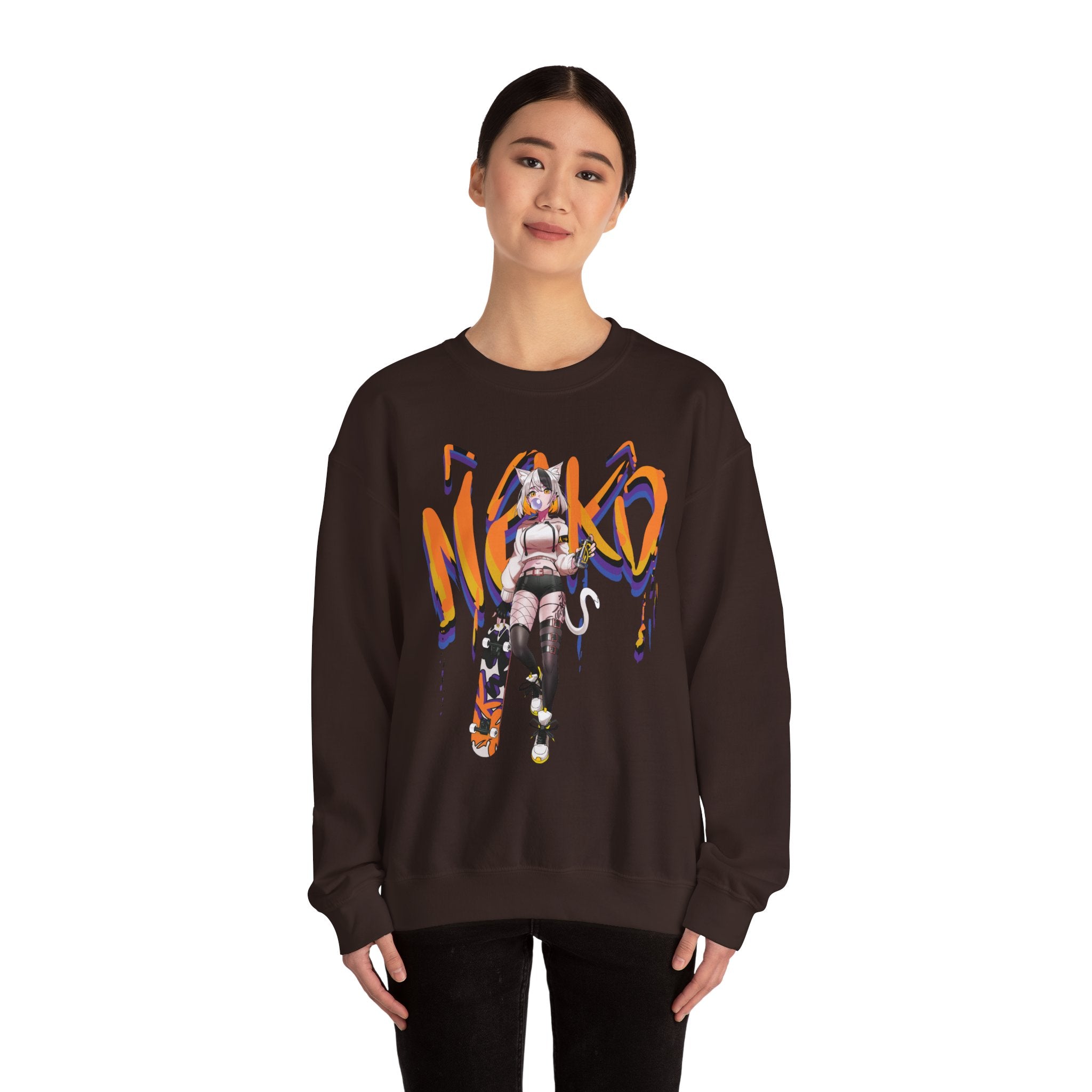 Tori - Orange tornado - Neko skater anime girl Unisex Sweatshirt