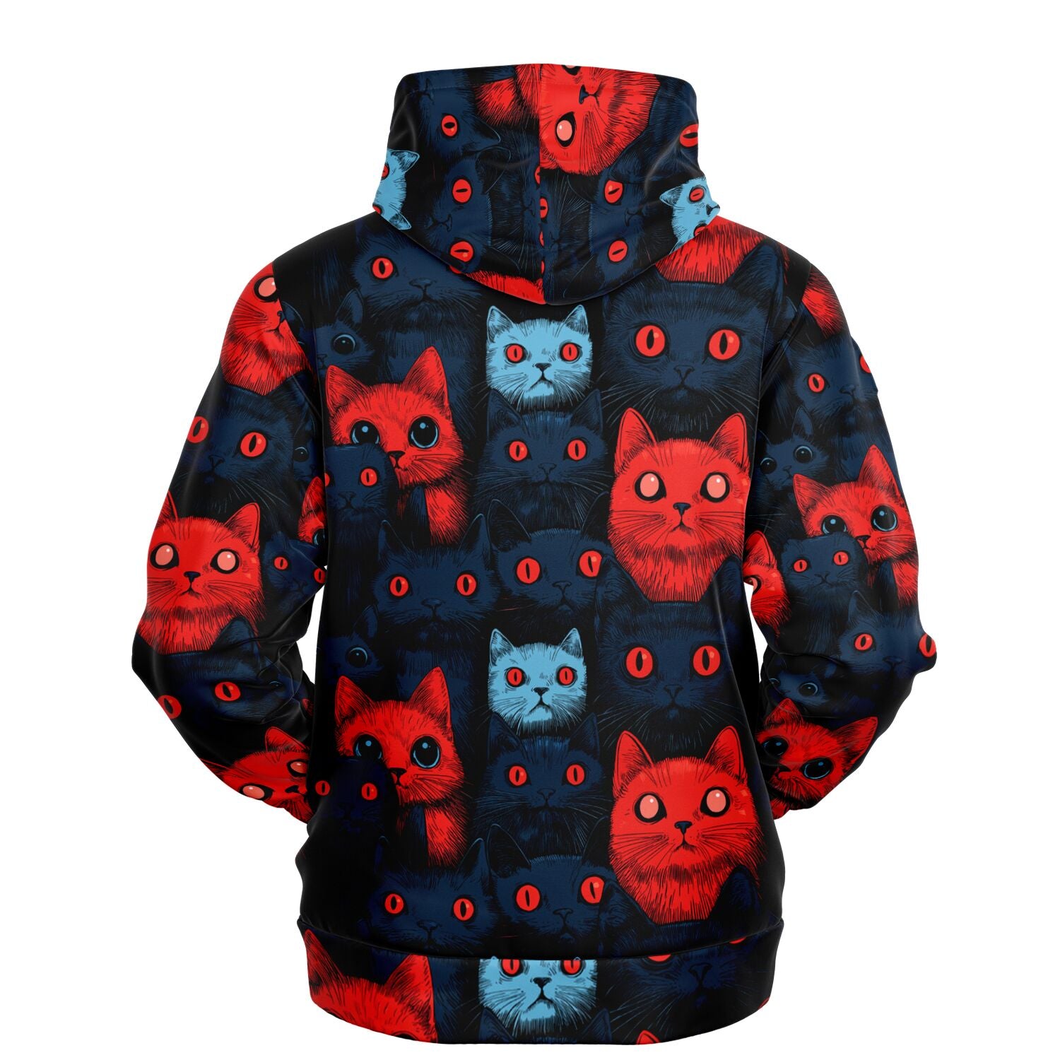 Cats of doom Japanese creepy art Unisex AOP Hoodie