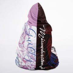 Saidah and Laylah - Dark and Light Anime Angel Twins Hooded Blanket