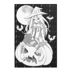 Yuuki B&W - Kawaii witch cute anime Area Rug