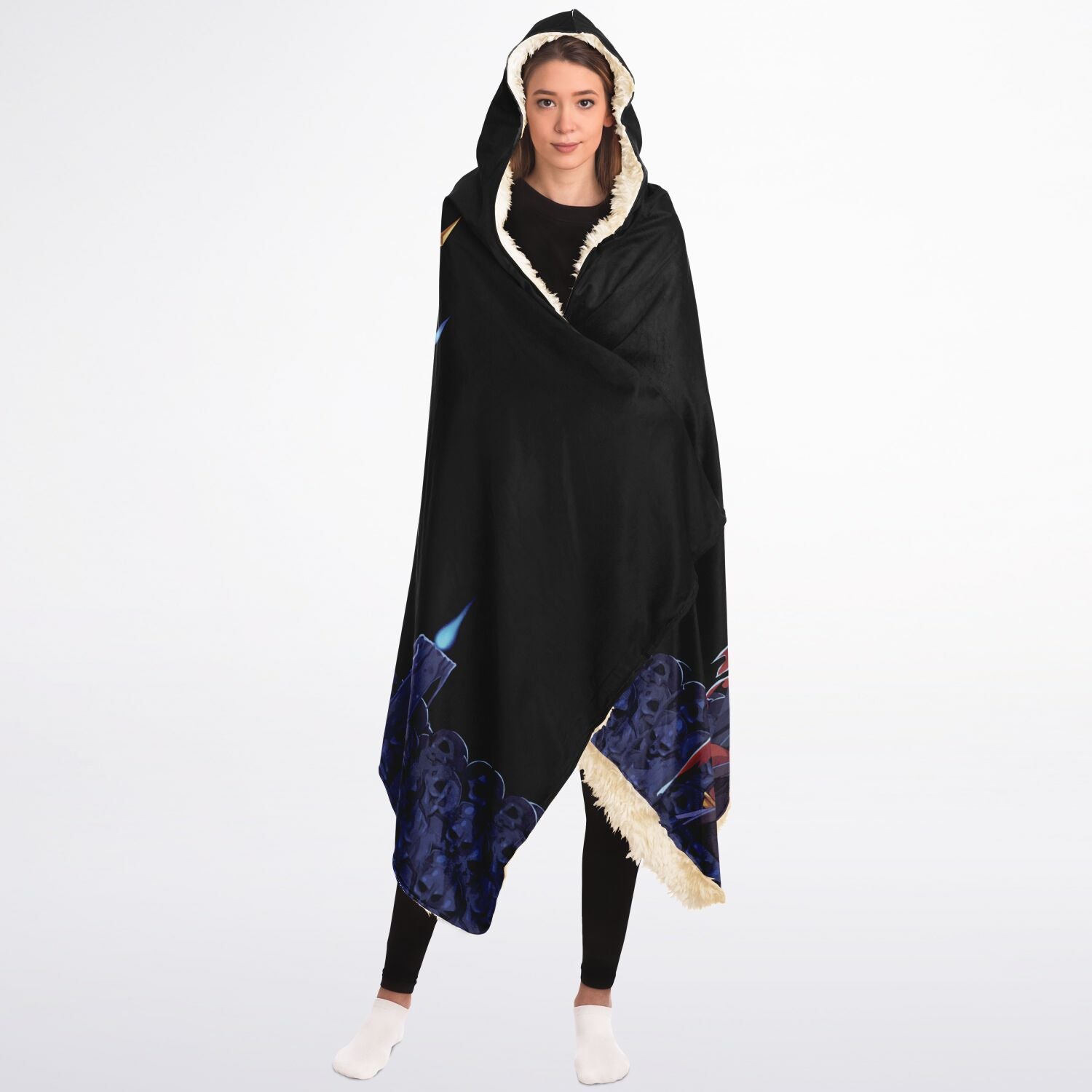 Hikari Sexy Waifu Anime Girl Hooded Blanket