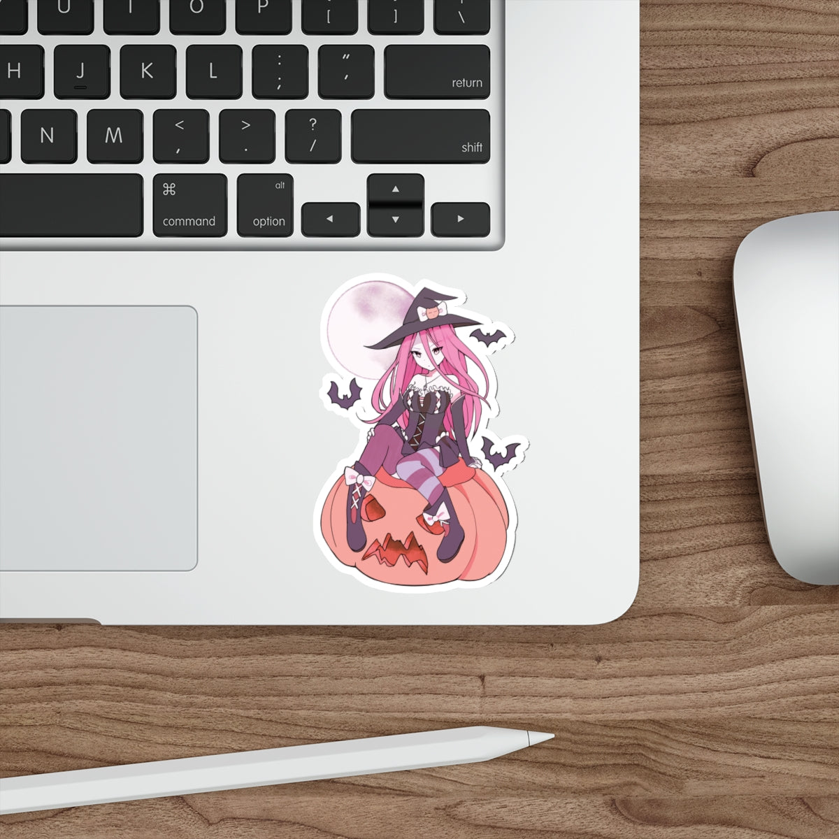 Yuuki Kawaii Witch Cute Anime Girl Die-Cut Sticker