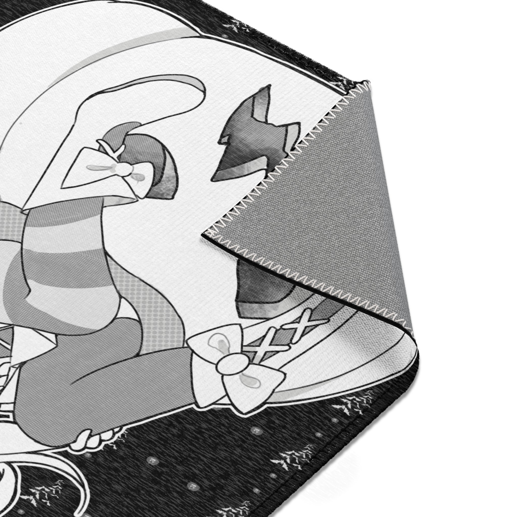 Yuuki B&W - Kawaii witch cute anime Area Rug