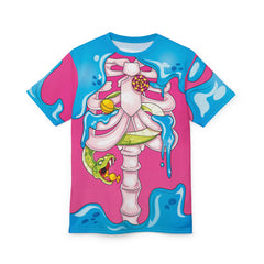 Full Body Kawaii Skeleton Halloween Unisex AOP Cut & Sew Tee