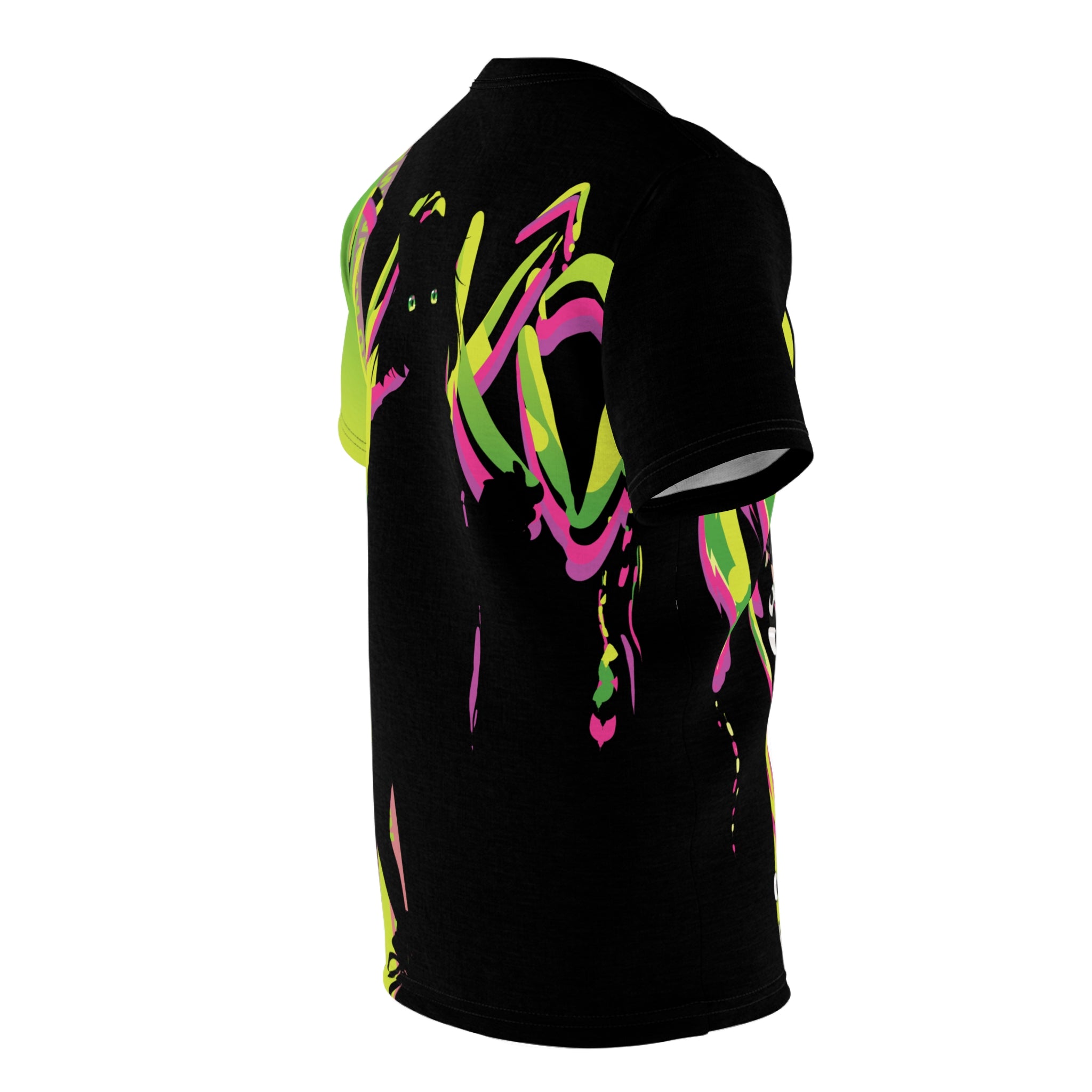 Tori - Original - Neko skater anime girl Unisex AOP Cut & Sew T-shirt