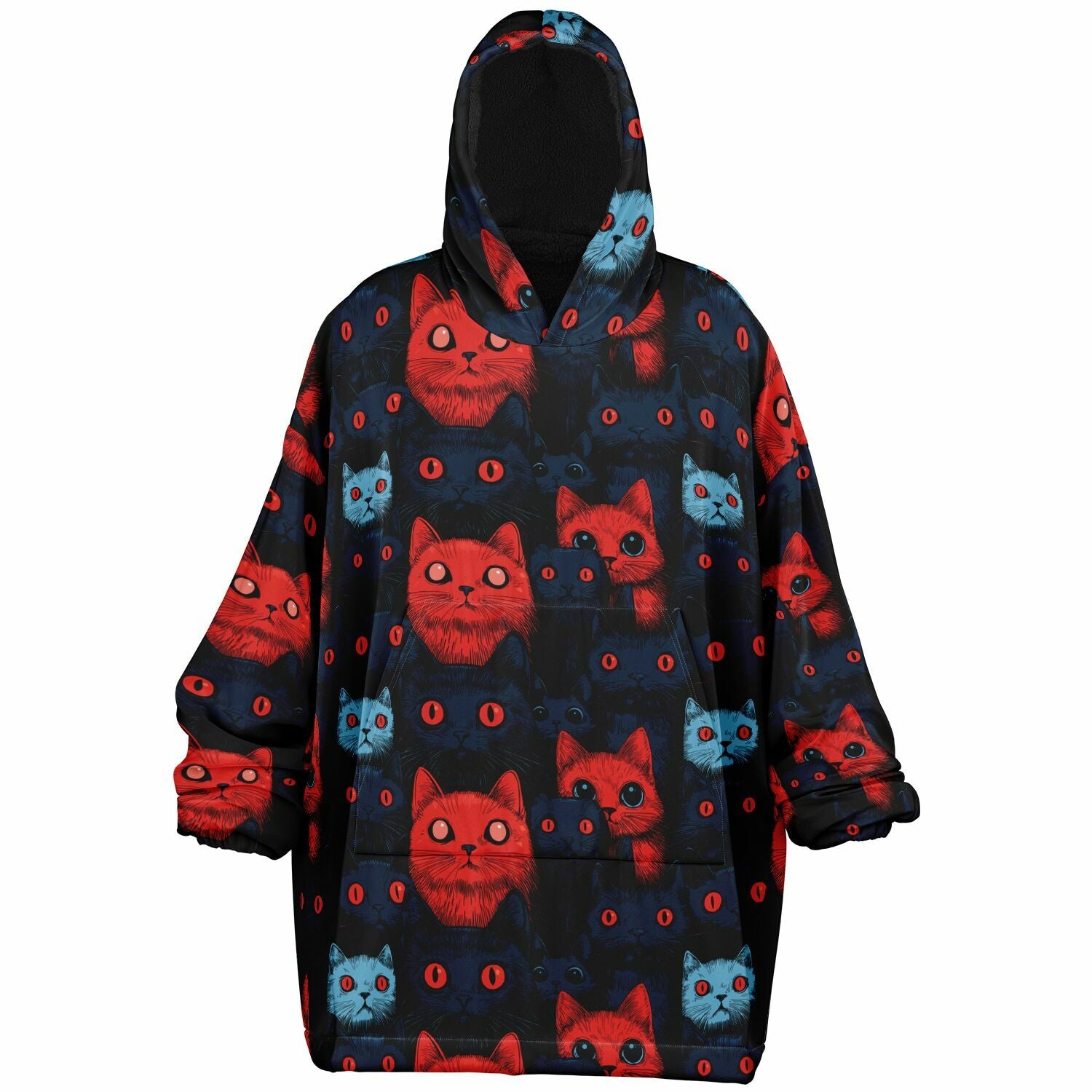 Cats of doom Japanese creepy art Snug Hoodie