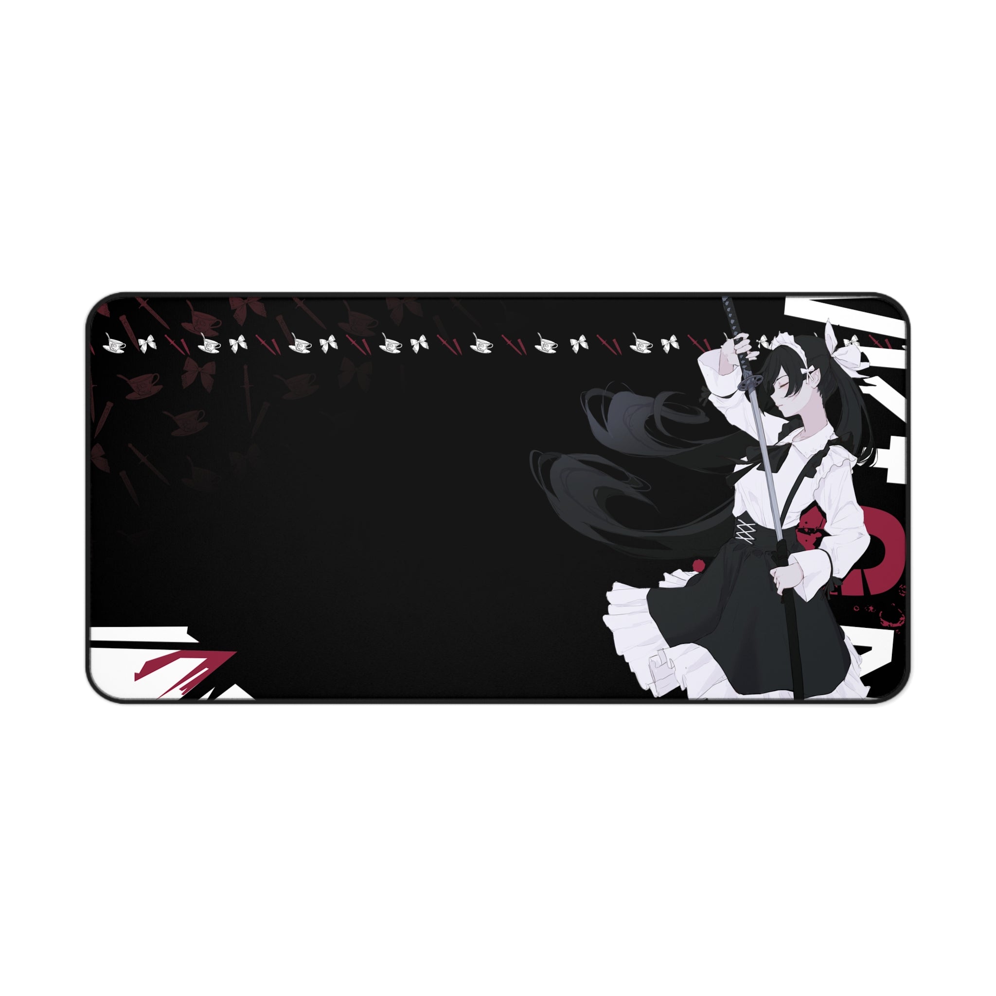 Victoria Blanche side - Deadly maid anime girl 16"x32" XL Mouse Pad Desk Mat
