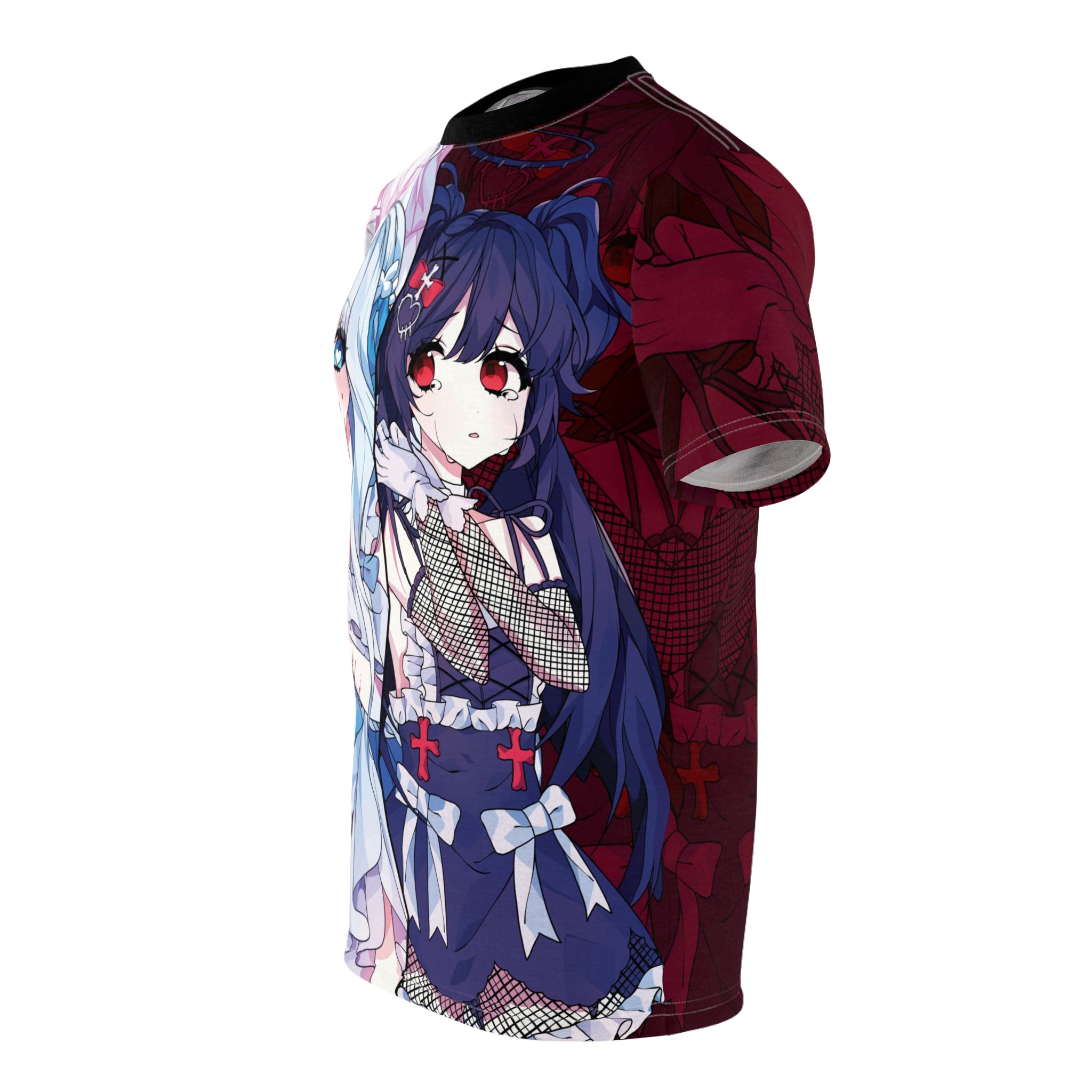 Saidah and Laylah - Dark and Light Anime Angel Twins Unisex AOP Cut & Sew Tee