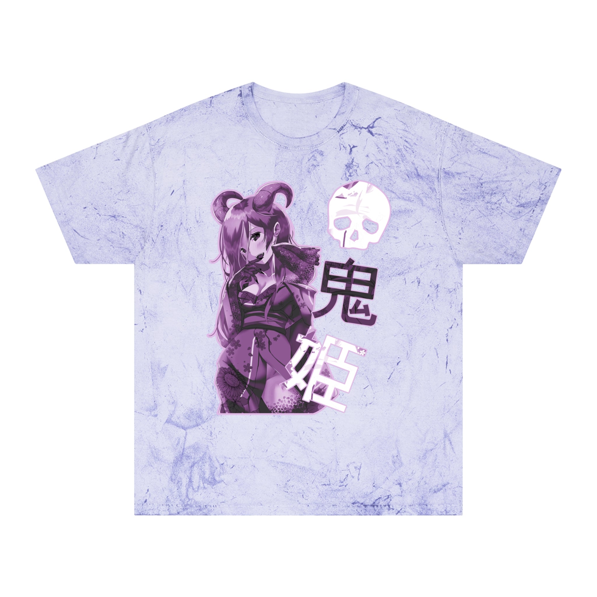 Purple Oni-Hime Hentai Demon Kawaii Anime Girl Unisex Color Blast T-Shirt