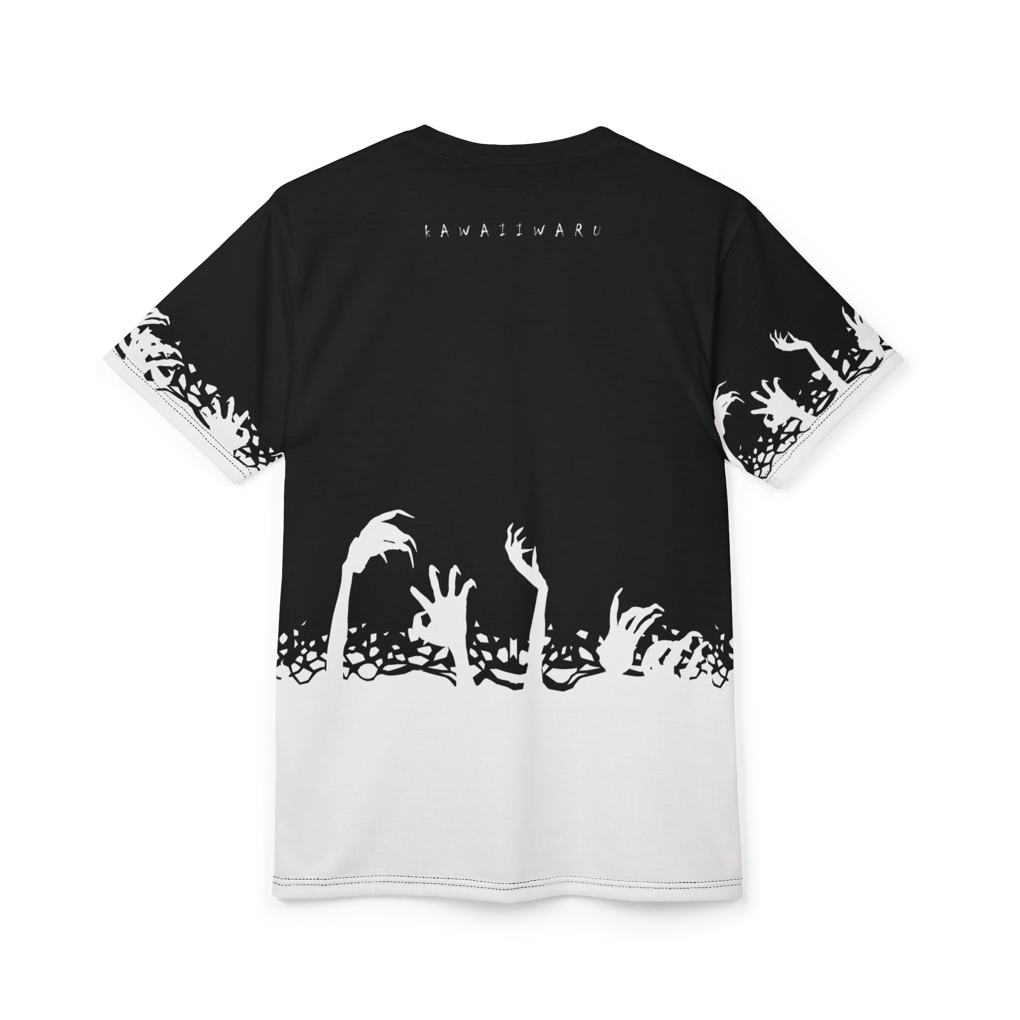 BW Chiroko Kawaii Creepy Cute Demon Anime Girl Unisex AOP Cut & Sew T-shirt