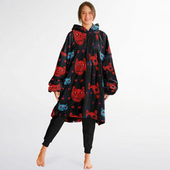 Cats of doom Japanese creepy art Snug Hoodie