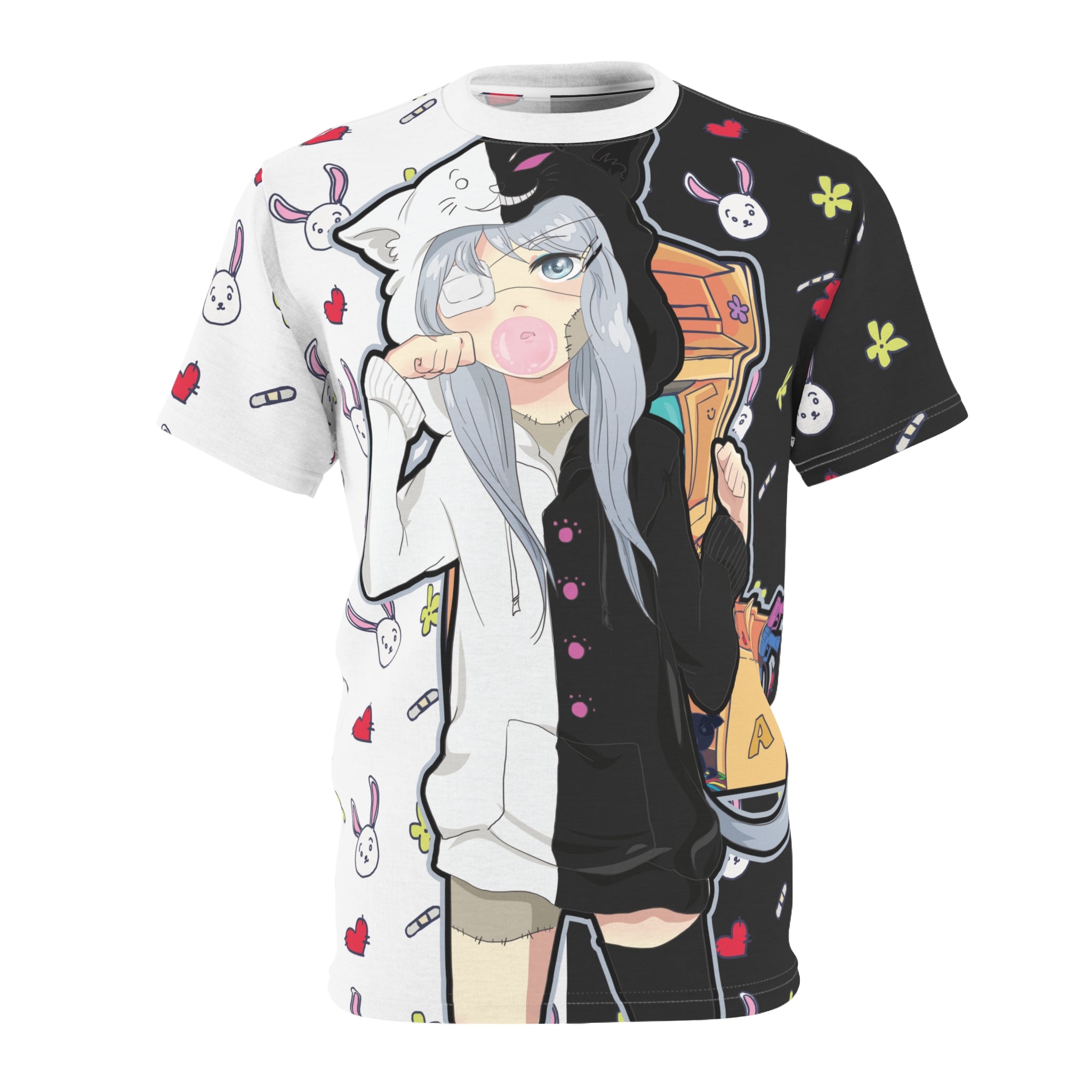 Aahra Cute lazy anime girl Unisex AOP Cut & Sew T-shirt