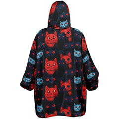 Cats of doom Japanese creepy art Snug Hoodie