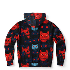 Cats of doom Japanese creepy art Unisex AOP Hoodie