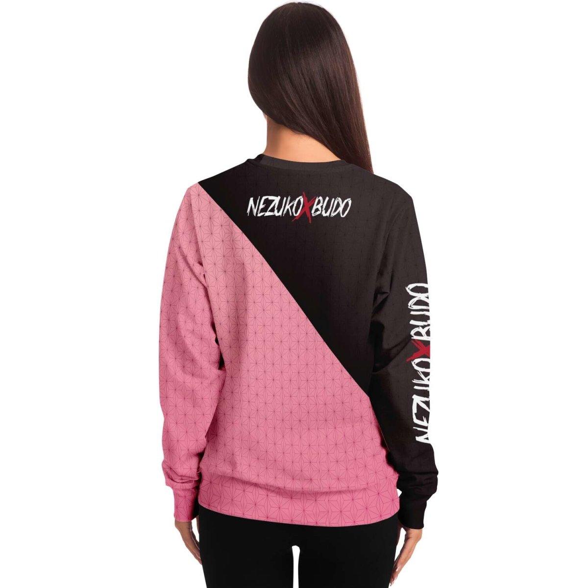 Budo cosplaying as Nezuko Cute Anime Girl AOP Sweatshirt - kawaiiwaru