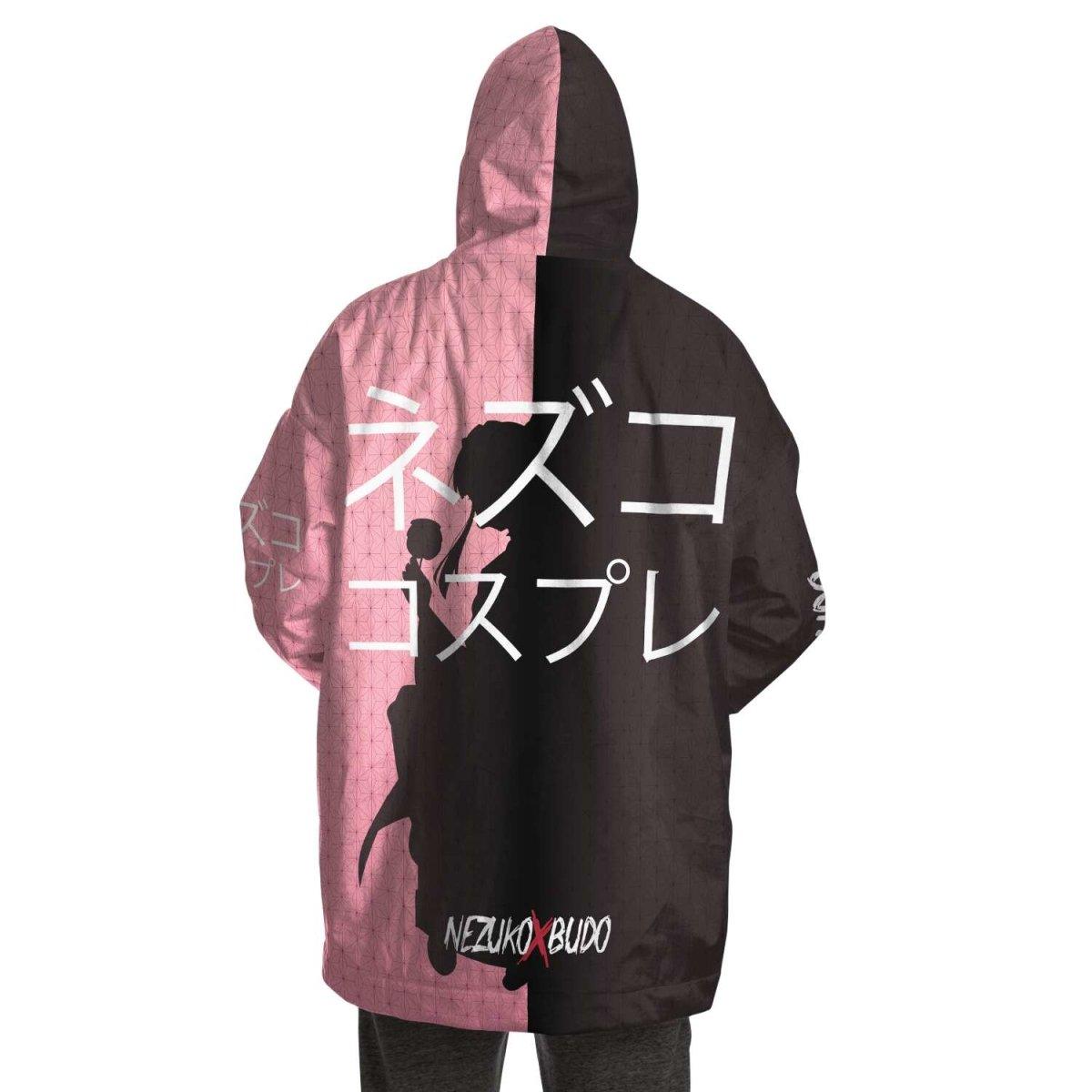 Budo cosplaying As Nezuko Cute Anime Girl Snug Hoodie - kawaiiwaru