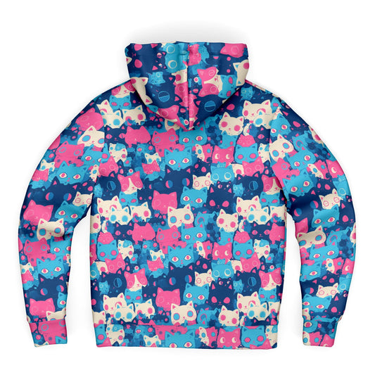 Pastel Cats - Sherpa Jacket Hoodie
