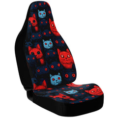 Cats of doom Japanese creepy art Car Seat Cover (x2)
