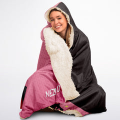 Budo cosplaying As Nezuko Cute Girl Hooded Blanket