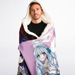 Saidah and Laylah - Dark and Light Anime Angel Twins Hooded Blanket