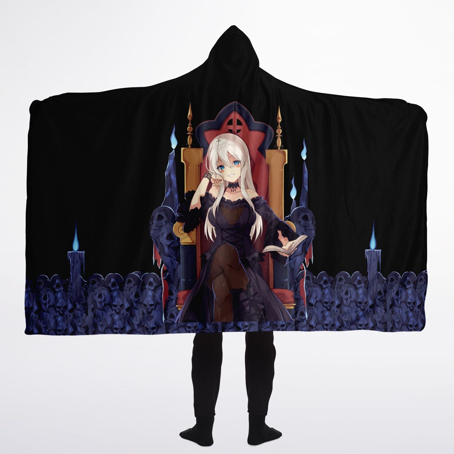 Hikari Sexy Waifu Anime Girl Hooded Blanket