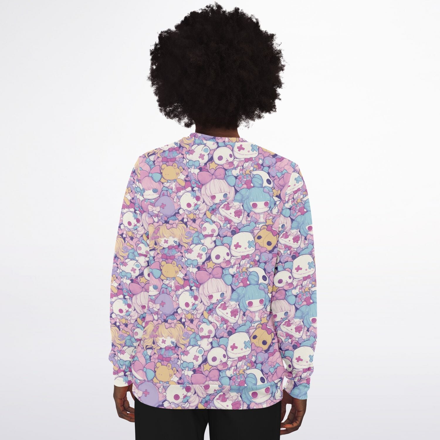 Cute pastel creepy dolls pattern AOP Sweatshirt
