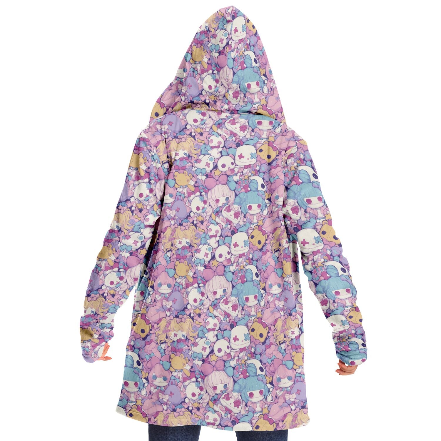 Cute pastel creepy dolls pattern Cloak