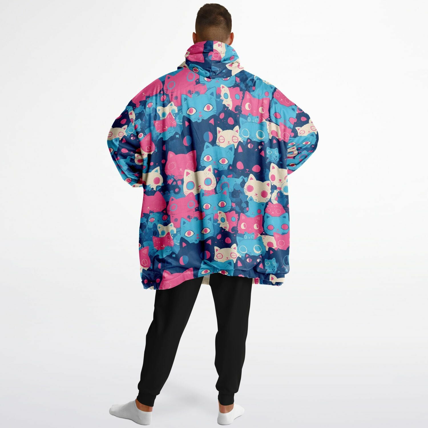 Cute pastel cat pattern Snug Hoodie