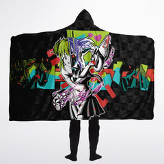 Kandi Cute Yandere Anime Girl Hooded Blanket