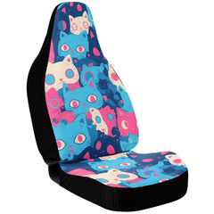 Cute pastel cat pattern Car Seat Cover (x2)