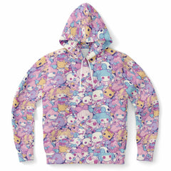 Cute pastel creepy dolls pattern Unisex AOP Hoodie