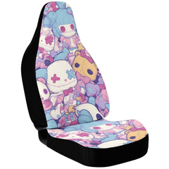Cute pastel creepy dolls pattern Car Seat Cover (x2)