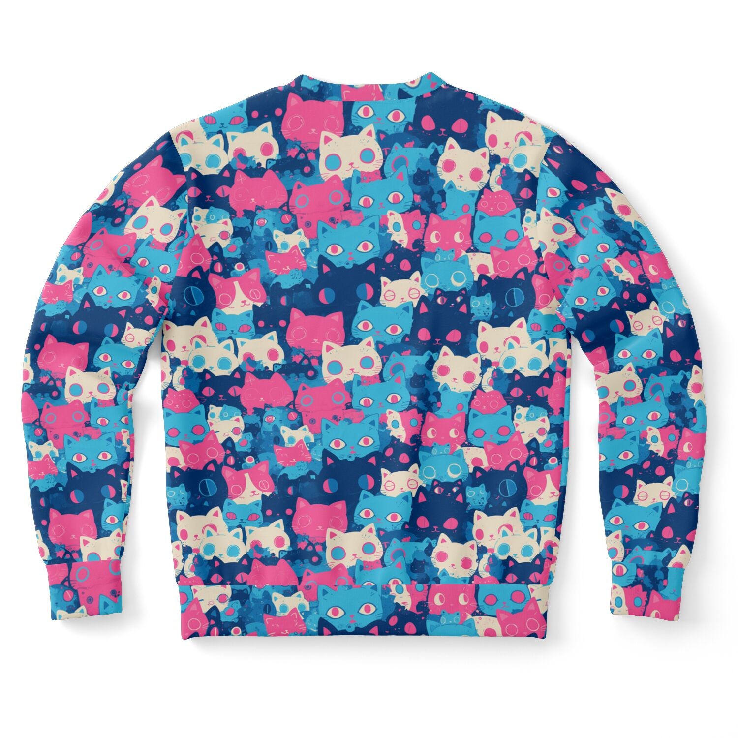 Cute pastel cat pattern AOP Sweatshirt