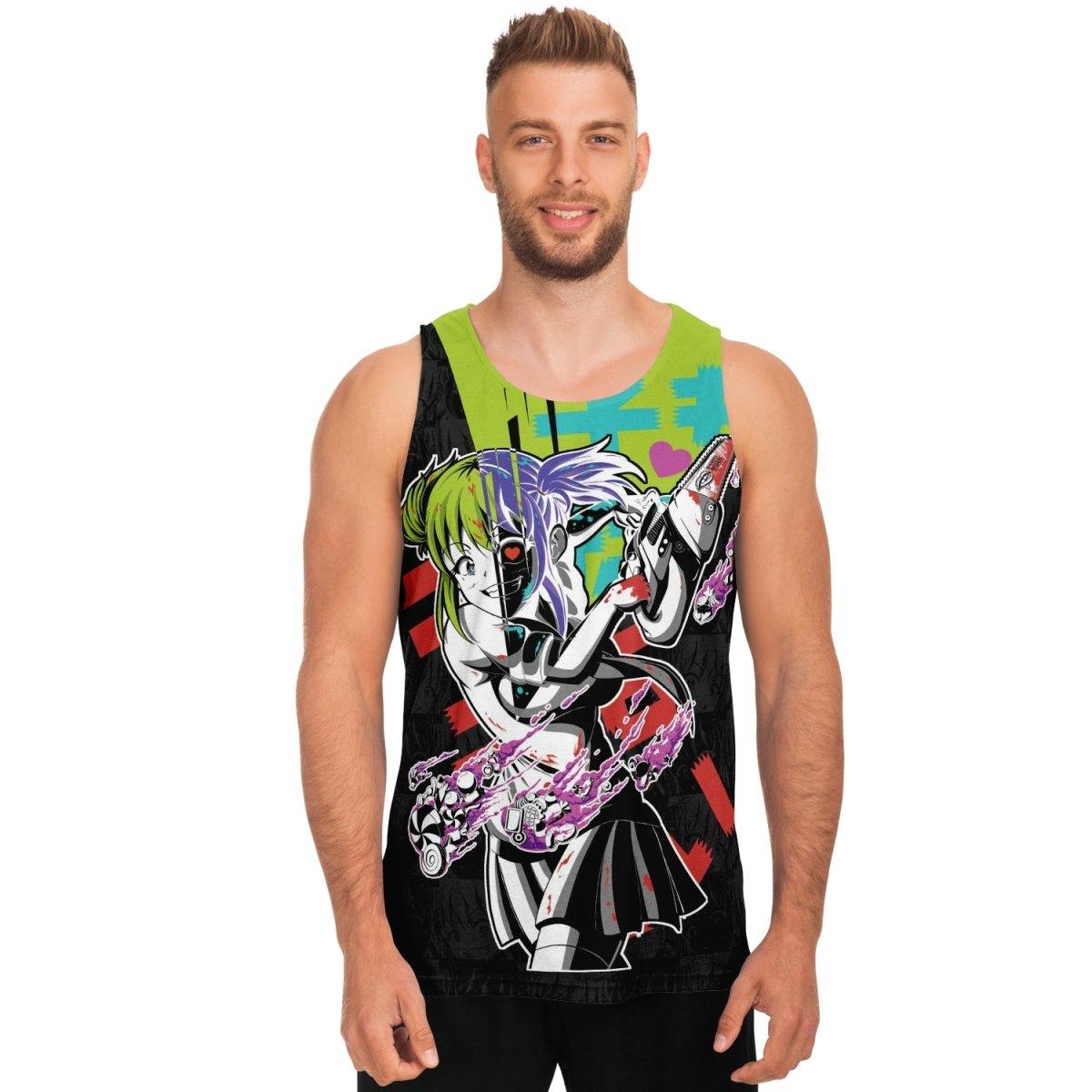 Kandi Cute Yandere Anime Girl AOP Tank Top - kawaiiwaru