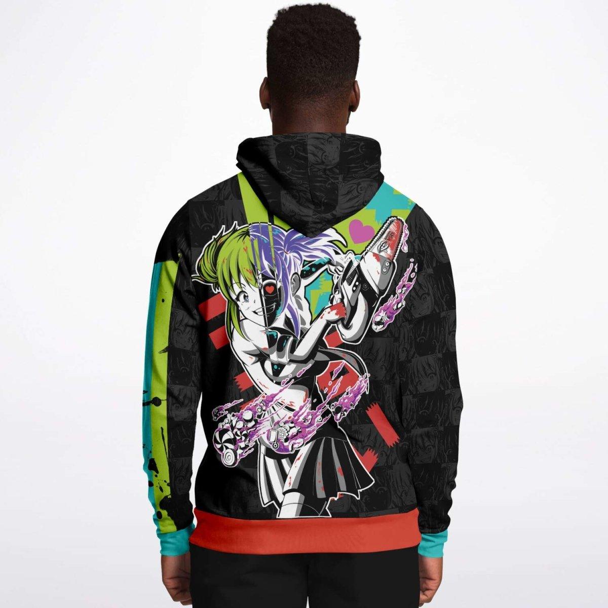 Kandi Cute Yandere Anime Girl Unisex AOP Hoodie - kawaiiwaru