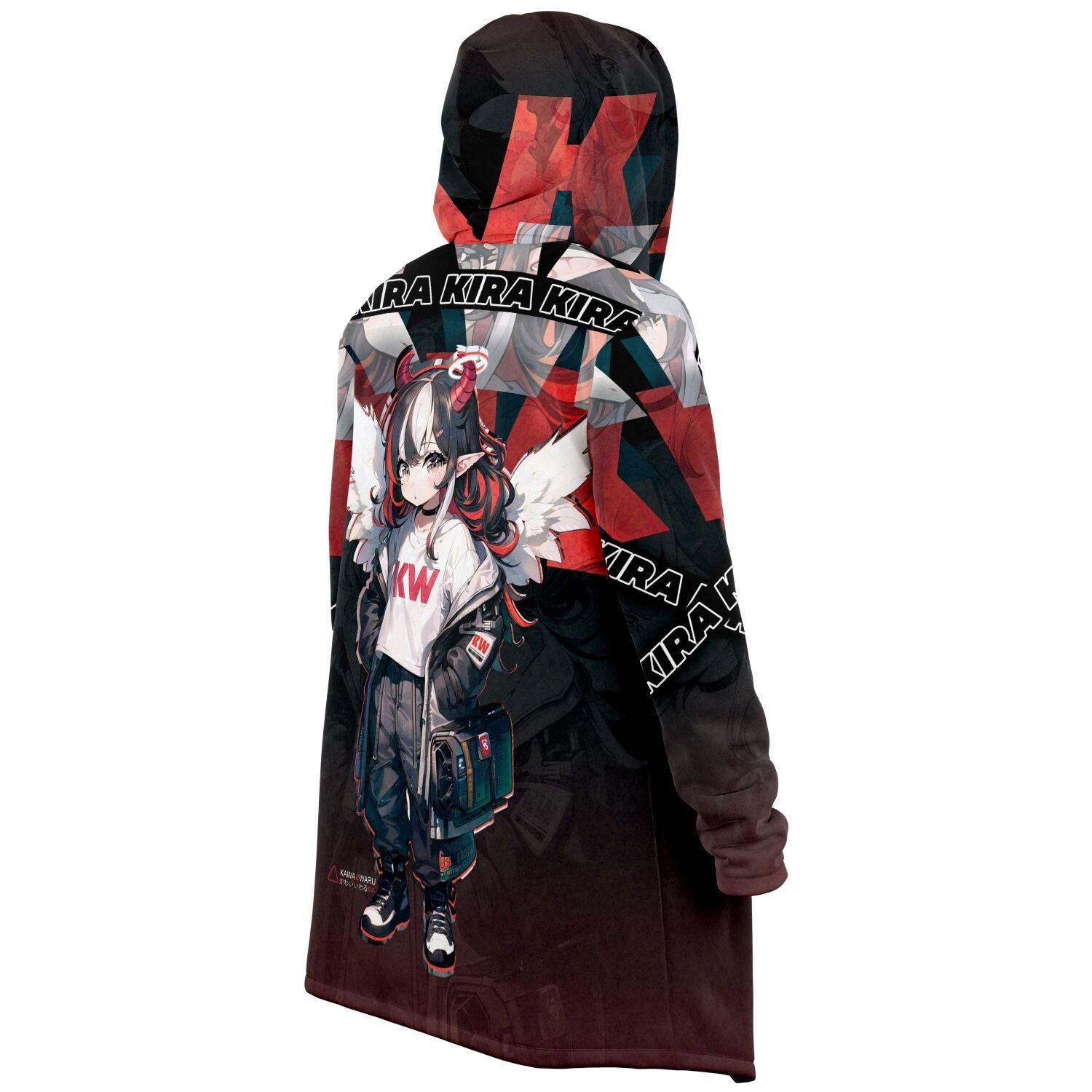 Kira - Demon Angel Elf Cyberpunk cute anime girl Cloak - kawaiiwaru