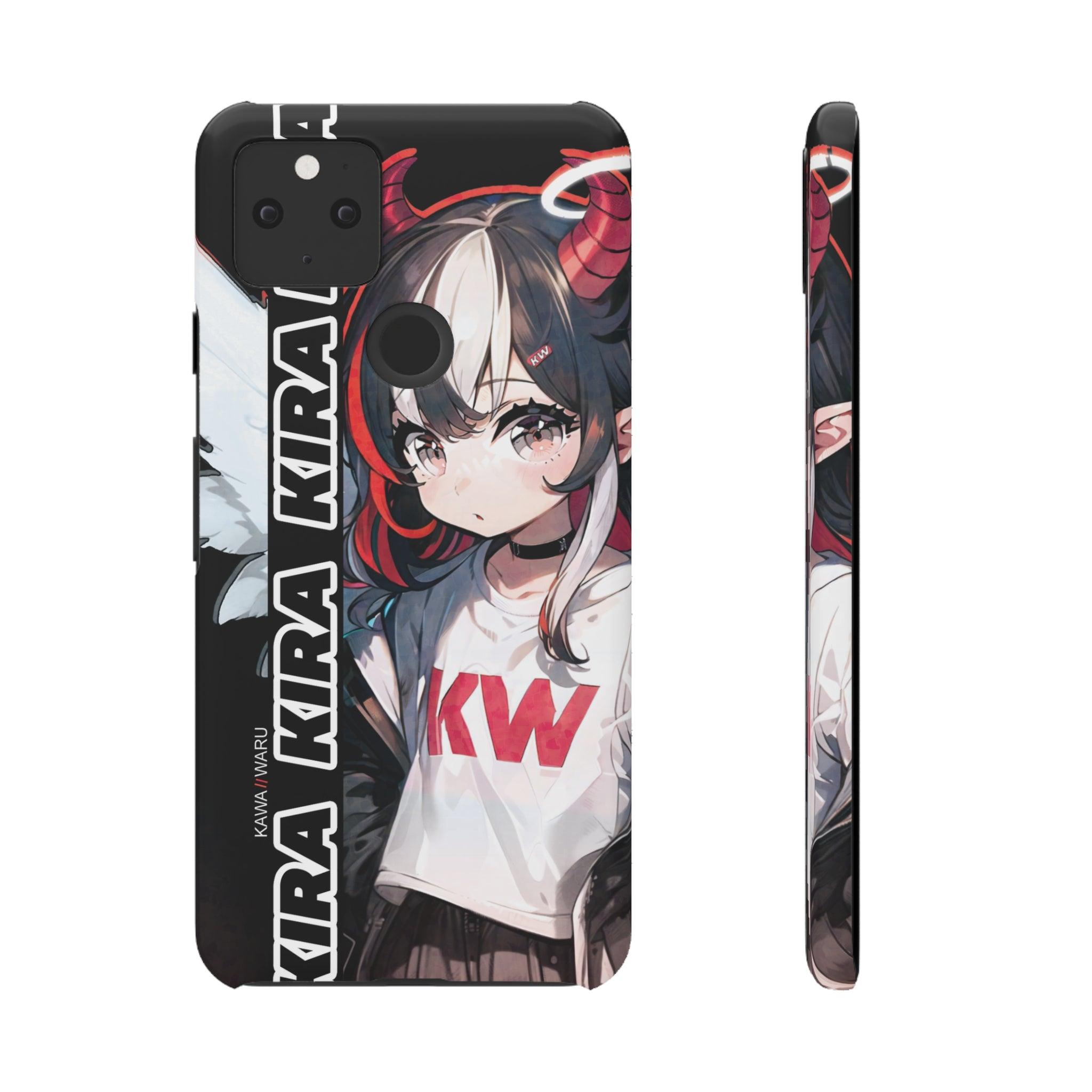 Kira - Demon Angel Elf Cyberpunk Cute anime girl iPhone samsung Snap Case - kawaiiwaru