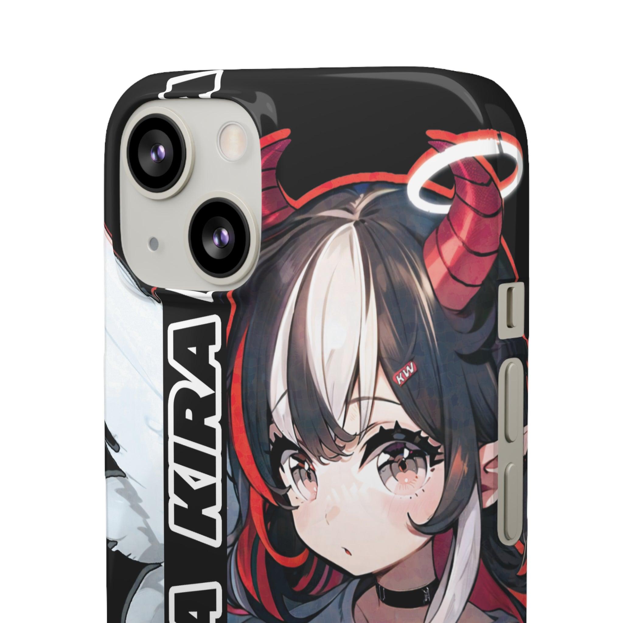 Kira - Demon Angel Elf Cyberpunk Cute anime girl iPhone samsung Snap Case - kawaiiwaru