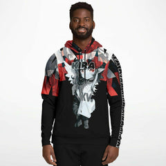 Kira - Demon Angel Elf Cyberpunk cute anime girl Unisex AOP Hoodie - kawaiiwaru