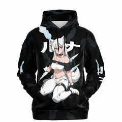 Luna - Wolf girl neko Anime Girl AOP Hoodie - kawaiiwaru